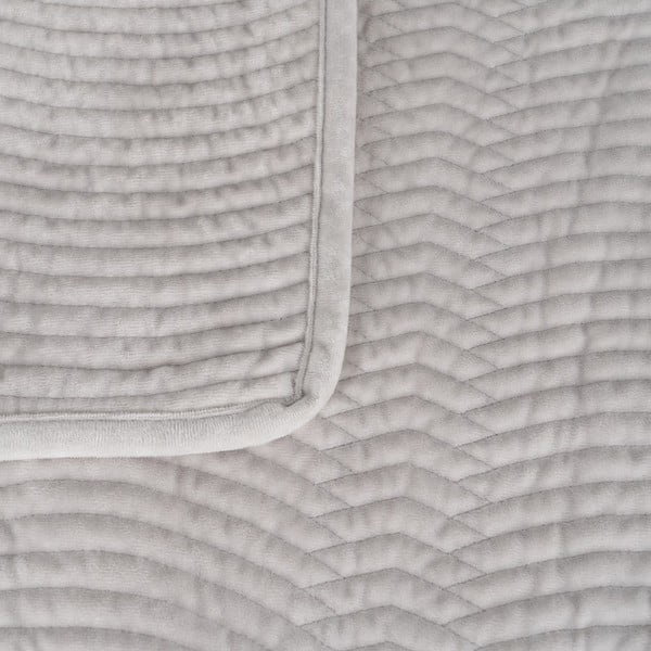 Kreem sametist tepitud voodikate 180x260 cm - Ixia-image-1