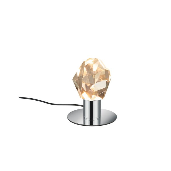 Hõbedane LED-lauavalgusti klaasist varjuga (kõrgus 17 cm) Verano - Trio Select-image-2