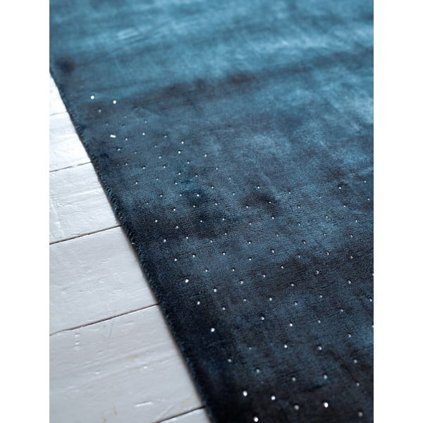 Tmavě modrý ručně tkaný koberec Flair Rugs Swarowski, 160 x 230 cm-image-1