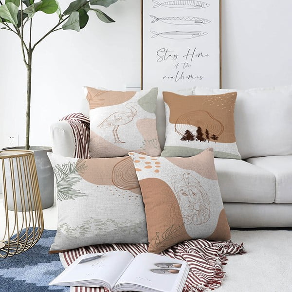 4 padjapüüru Flamingo, 55 x 55 cm - Minimalist Cushion Covers