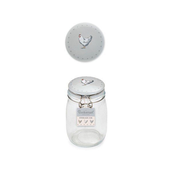 Skleněná dóza s kameninovým víčkem Cooksmart England Farmers Kitchen, 1 l-image-1