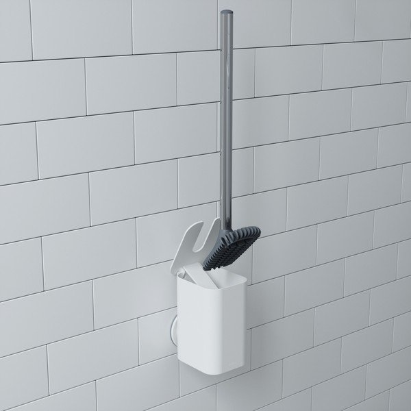 Valge isekandev plastikust tualetthari Flex - Umbra-image-2