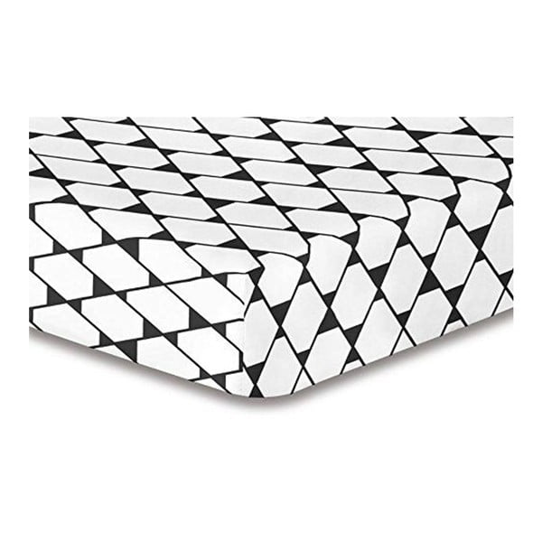 Elastické prostěradlo z mikrovlákna DecoKing Rhombuses, 180 x 200 cm