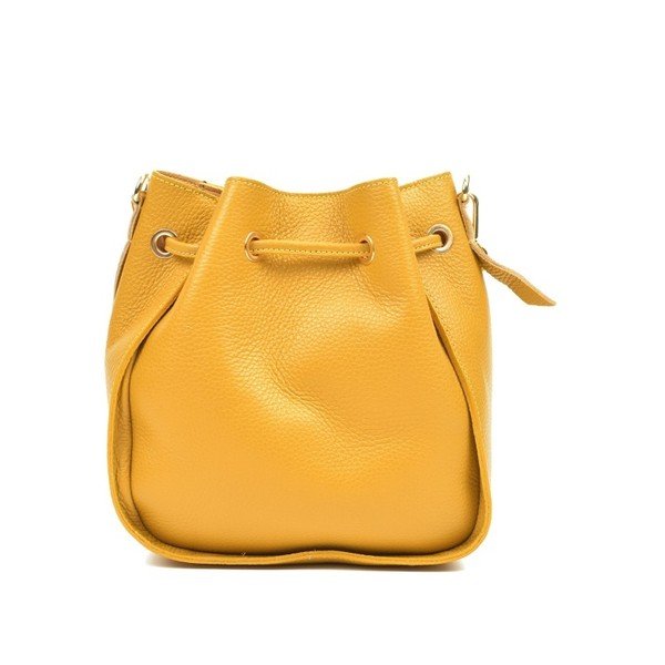 Žlutá kožená kabelka Carla Ferreri Jessie-image-2