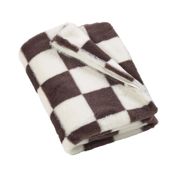 Valge/tumepruun tekk 130x170 cm Cosy Soft Checkerboard - Catherine Lansfield