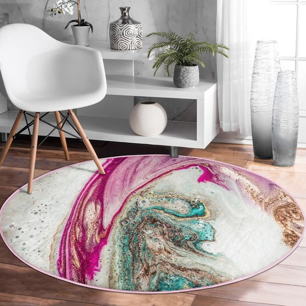 Pestav ümmargune vaip, sobitub robottolmuimejaga ø 120 cm Comfort - Mila Home-image-1