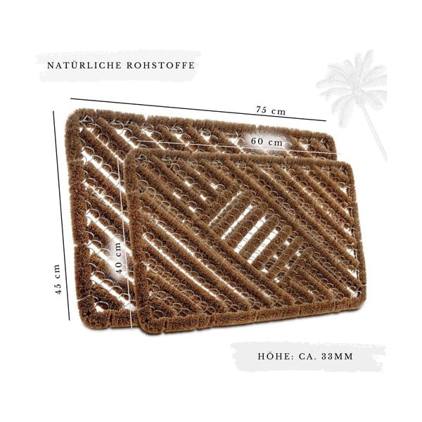 Kookoskiududest matt 45x75 cm Coco Natural - Hanse Home-image-4