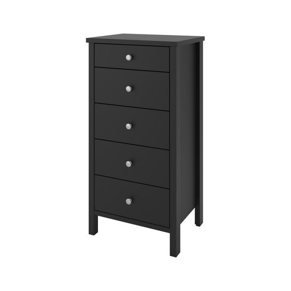 Černohnědá komoda s 5 zásuvkami Steens Tromsö, výška 106 cm-image-2