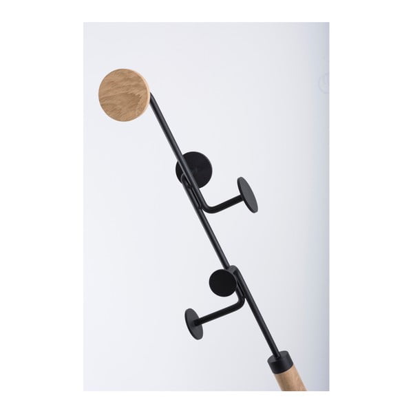 Täispuidust tammepuust põrandariiuli mustade detailidega Hook - Gazzda-image-4