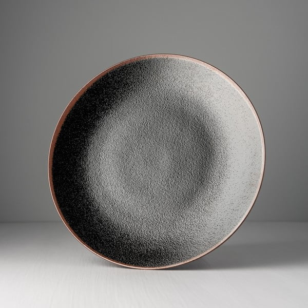 Černý keramický talíř Made In Japan Tenmokku, ⌀ 29 cm