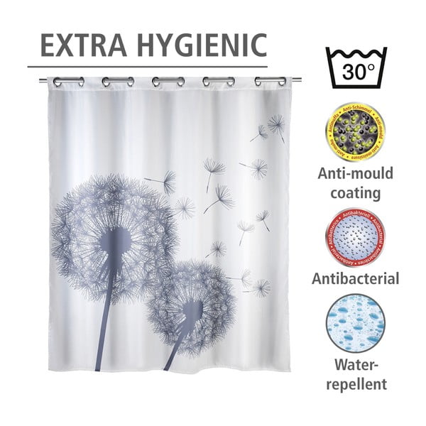 Valge dušikardinad Dandelions, 180 x 200 cm, hallitusvastase viimistlusega. Astera - Wenko-image-4