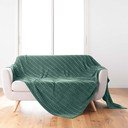 Roheline mikroflanellvoodikate 180x220 cm Arya - douceur d'intérieur
