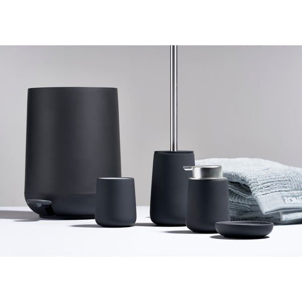 Must pedaaliga plastikust prügikast 5 l Nova – Zone-image-3