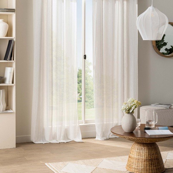 Valge kardin 140x260 cm Zaho - douceur d'intérieur-image-2