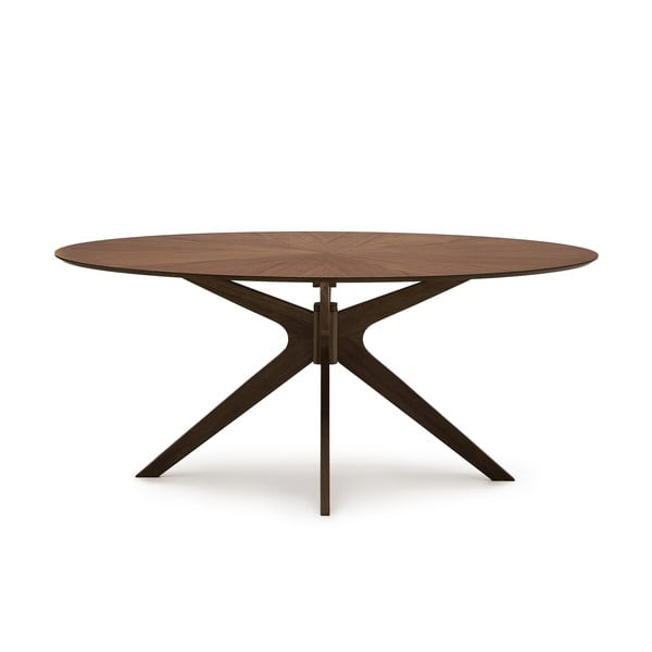 Söögilaud pähklipuidu spoonist pealispinnaga 110x180 cm Naanim - Kave Home