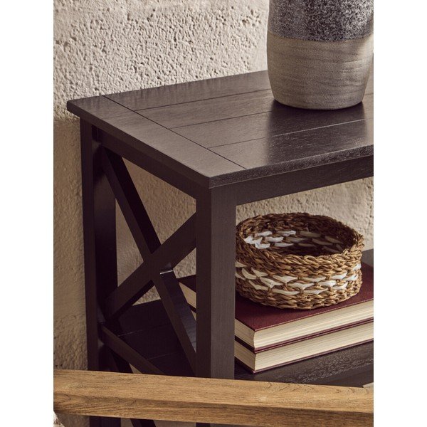 Must männipuidust riiul 40x81x81 cm Heritage - Premier Housewares-image-2