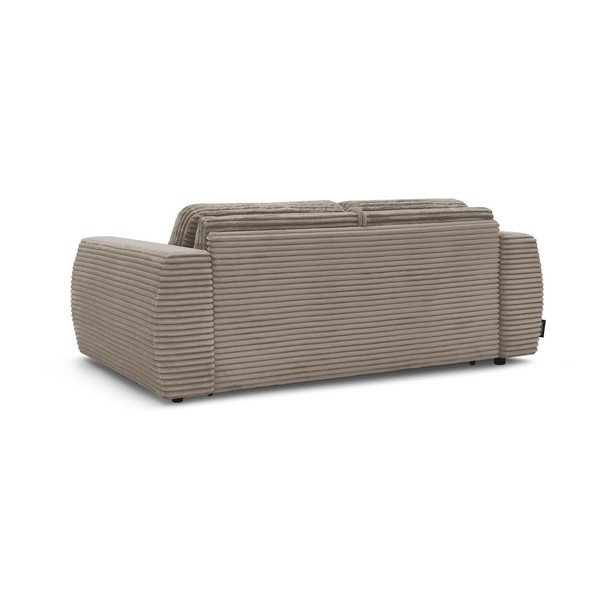 Hallikaspruun sametist diivan igapäevaseks magamiseks/voodiks 240 cm Hugo - Bobochic Paris-image-4