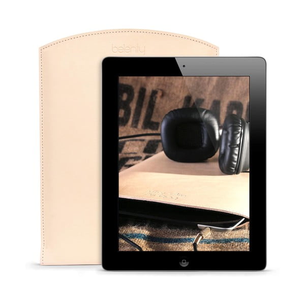 Kožený obal na iPad 2, 3, 4 Cream