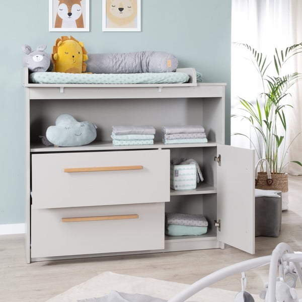 Helehall mähkimisalusega laste kummut 107x98x75 cm Lea - Roba-image-1