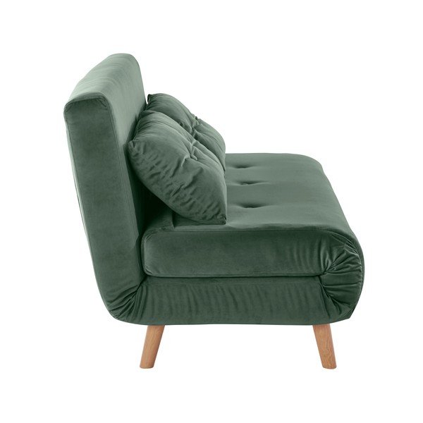 Roheline sametne diivan 125 cm Magalli - Støraa-image-3
