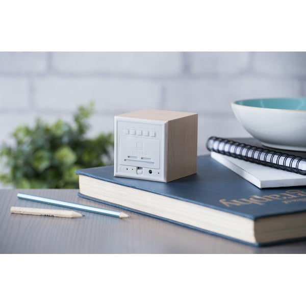 Digitaalne äratuskell Wooden Cube Click – Gingko-image-1