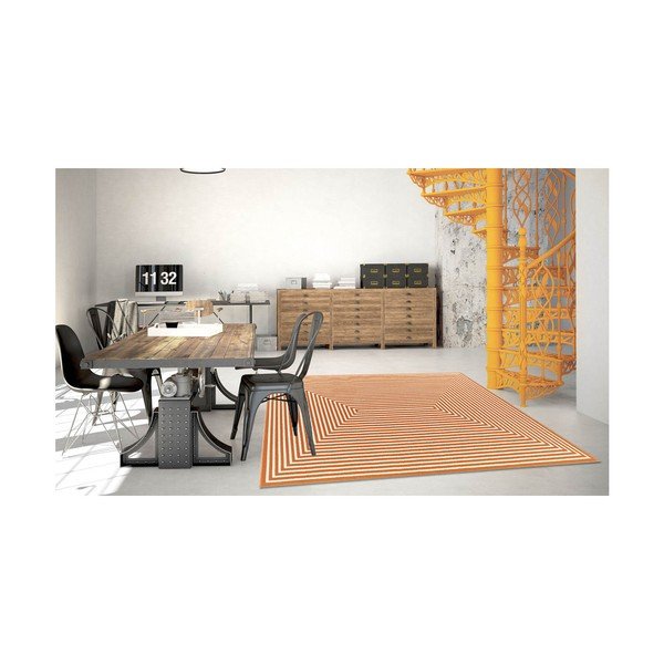 Oranžový venkovní koberec Floorita Braid, 160 x 230 cm-image-4