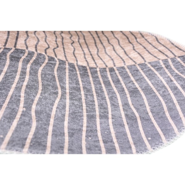 Kreem-hall pestav ümmargune vaip ø 120 cm Yuvarlak - Vitaus-image-2