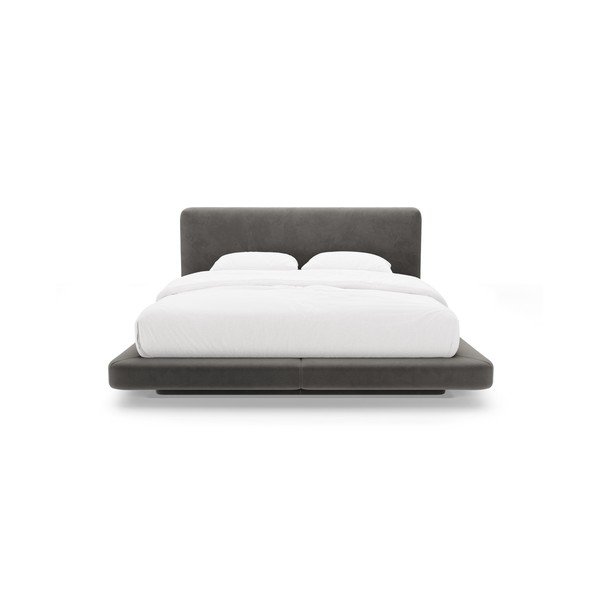 Tumehall polsterdatud kaheinimesevoodi 200x200 cm Linea - Micadoni-image-3