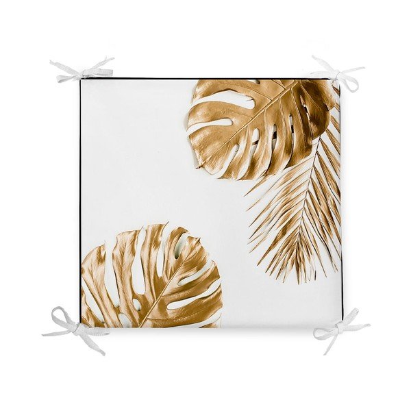 Puuvillasegust diivan Gold Leaves, 42 x 42 cm - Minimalist Cushion Covers
