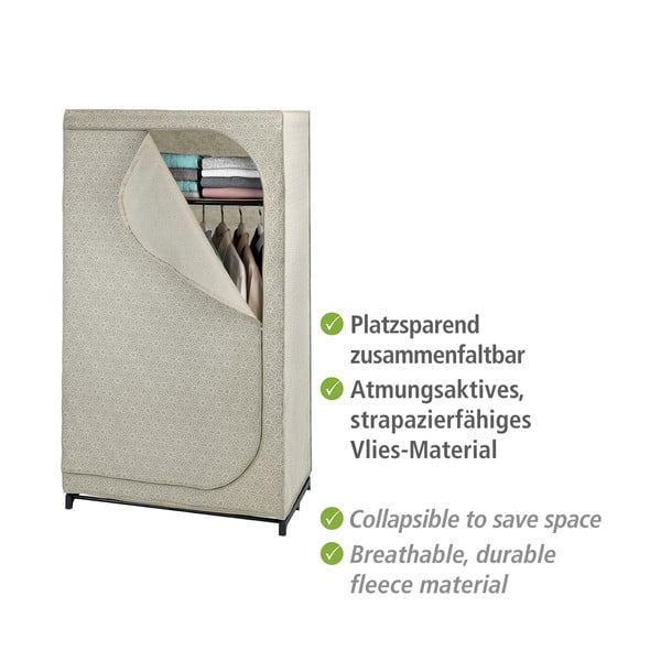 Beež kangast riidekapp 90x160 cm Balance – Wenko-image-3