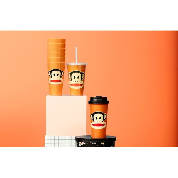 Oranžový cestovní hrnek Paul Frank-image-2