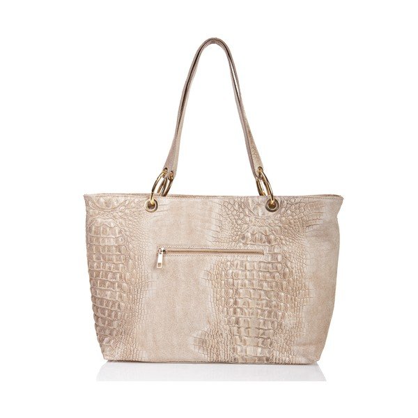 Hnědošedá kožená kabelka Massimo Castelli Ravenna-image-1