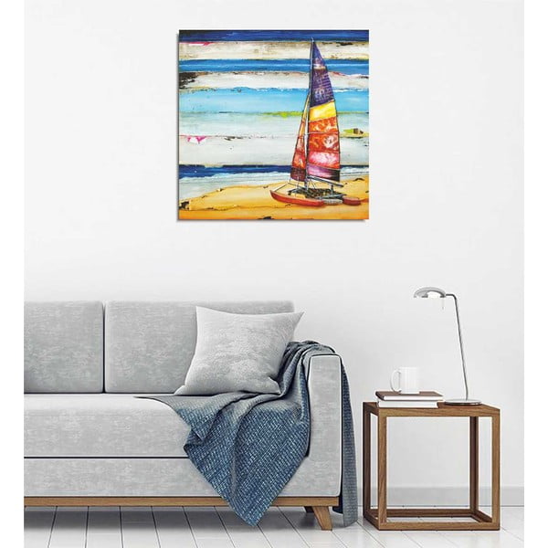 Seinamaal lõuendil Paat, 45 x 45 cm - Wallity-image-1