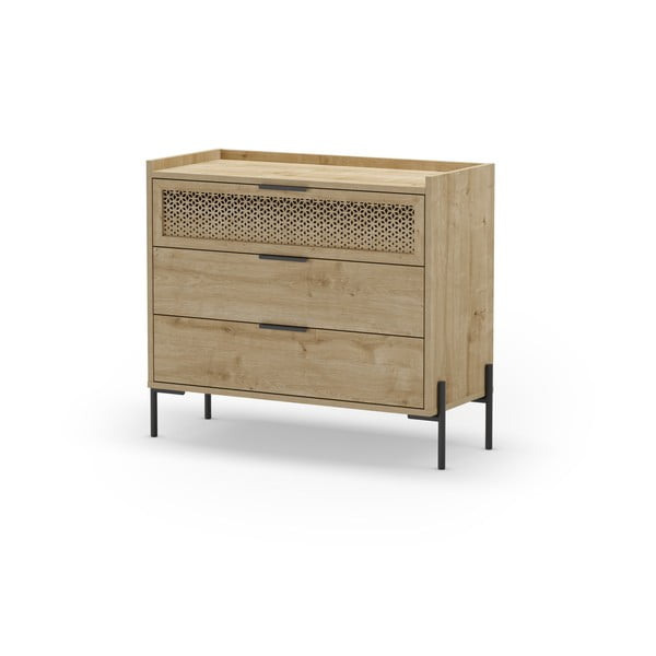 Madal kummut tammedekooriga  90x80 cm Inca - Marckeric-image-2