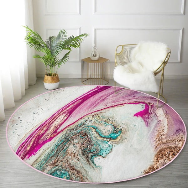 Pestav ümmargune vaip, sobitub robottolmuimejaga ø 120 cm Comfort - Mila Home-image-3