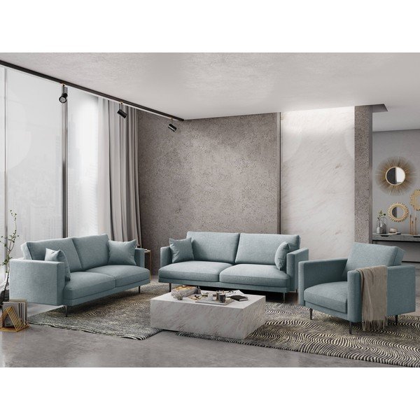 Světle modrá pohovka Milo Casa Piero, 220 cm-image-1