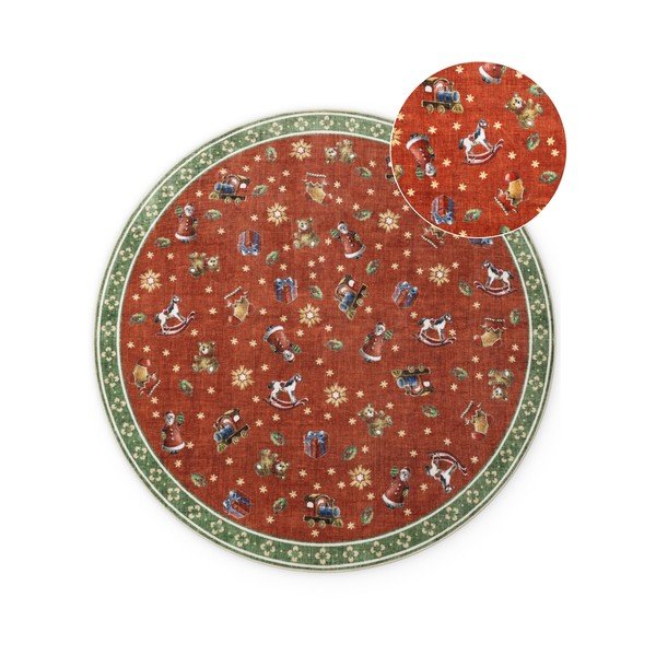 Punane/roheline ümmargune vaip jõulumotiiviga ø 200 cm Toy's Delight Nostalgic Noel Red Green - Villeroy&Boch