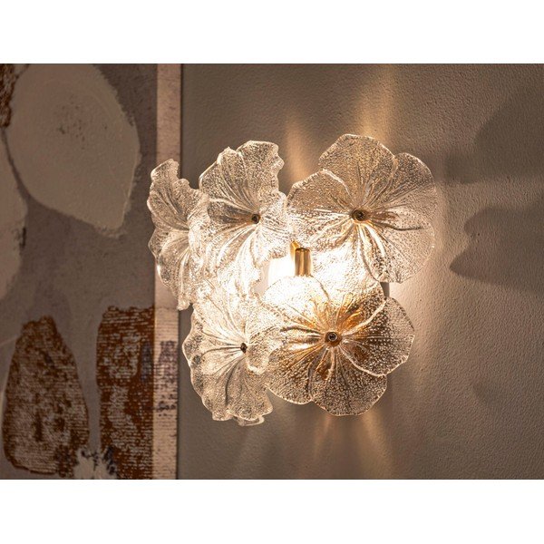 Kuldne klaasist seinalamp Ibiscus - Mauro Ferretti-image-1