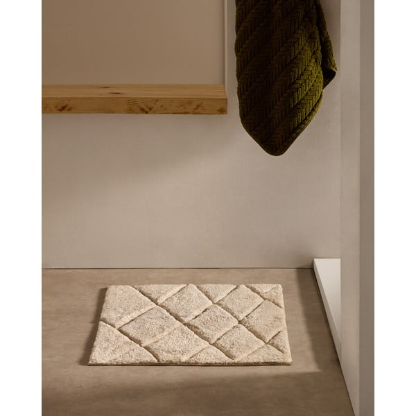 Beež vannitoamatt 50x70 cm Nyana - Kave Home-image-1