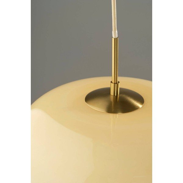 Kreemikas/messingvärvi klaasist hämardatav rippvalgusti ø 35 cm Artut - Jotex-image-4