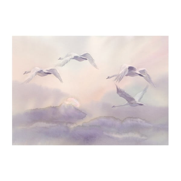 Suureformaadiline tapeet , 200 x 140 cm Flying Swans - Artgeist