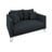 Tumehall šenillist diivan 140 cm Freya - Ropez
