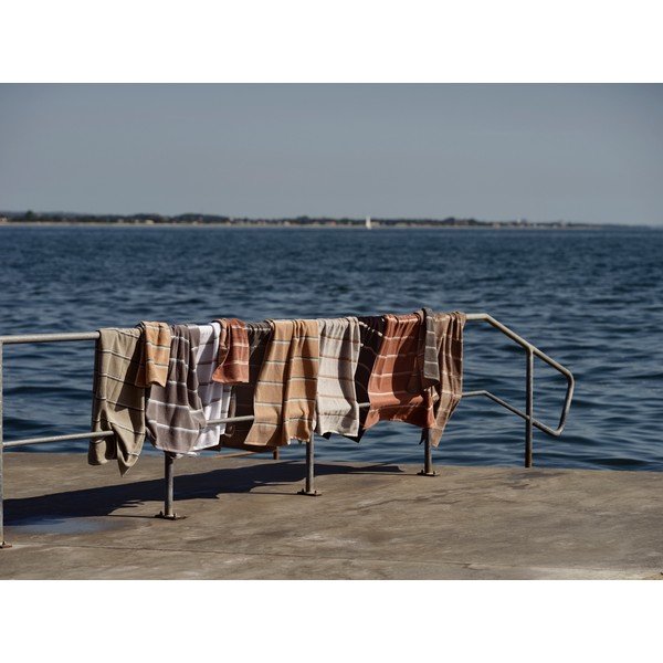 Must/helehall puuvillane rätik 50x100 cm Sauna - Zone-image-3