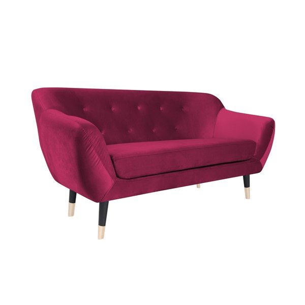 Růžová pohovka s černými nohami Mazzini Sofas Amelie, 158 cm-image-2