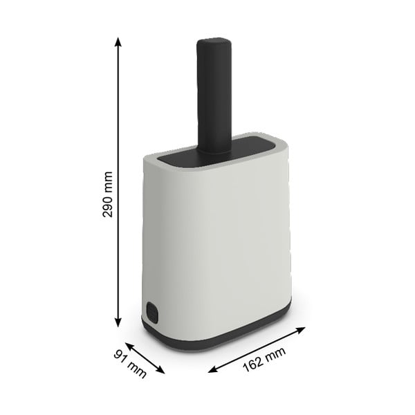 Valge liivakasti kühvel koos hoidikuga 9x16 cm Biala – Rotho-image-3
