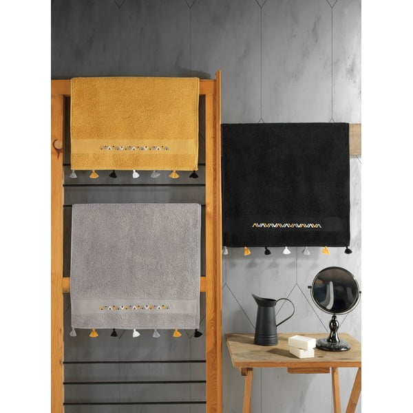 Puuvillased froteerätikud 3tk komplektis 50x90 cm Asorti - Foutastic-image-2