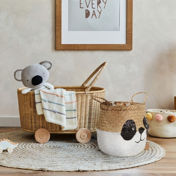 Valge vesihüatsindist laste mänguasjakorv ø 25x24 cm Panda - Compactor-image-1