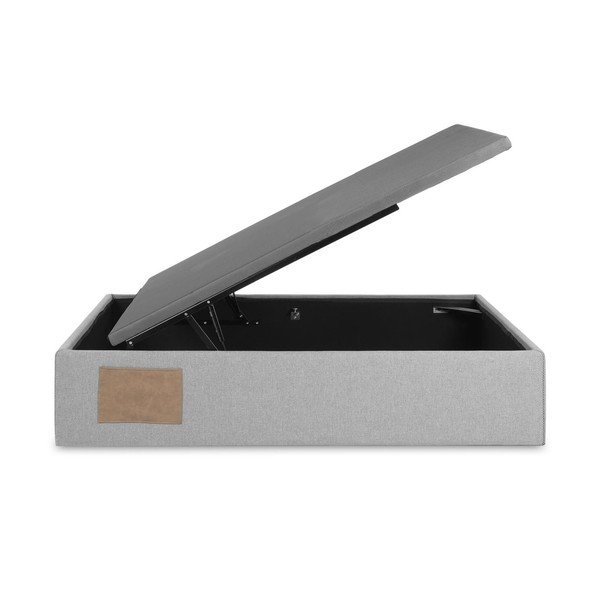 Hall polsterdatud üheinimesevoodi koos panipaigaga 90x190 cm Matters - Kave Home-image-2