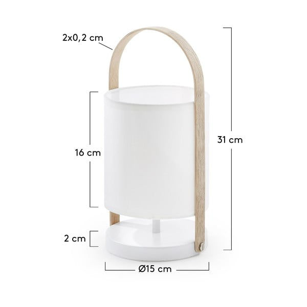 Valge laualamp Zayla - Kave Home-image-4