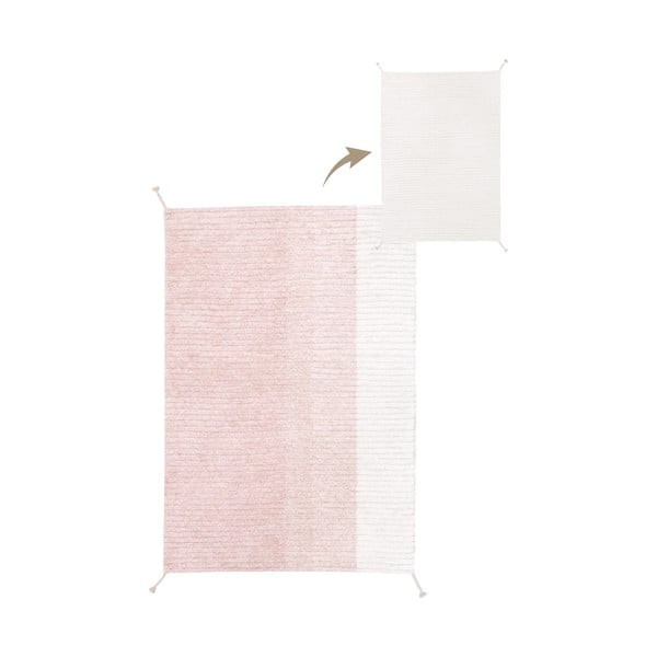 Heleroosa puuvillane vaip 120x160 cm Gelato Pink - Lorena Canals